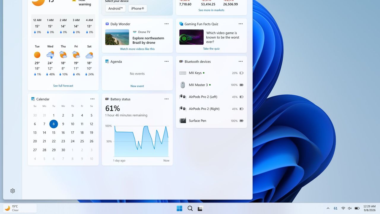You don't have to wait for Microsoft to get a battery widget on Windows 11