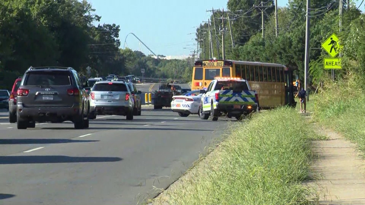 School bus crash impacts traffic in south Charlotte