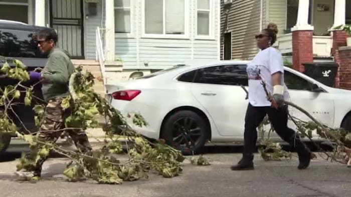 Tornado cleanup continues across Detroit's east side 5 days after storm