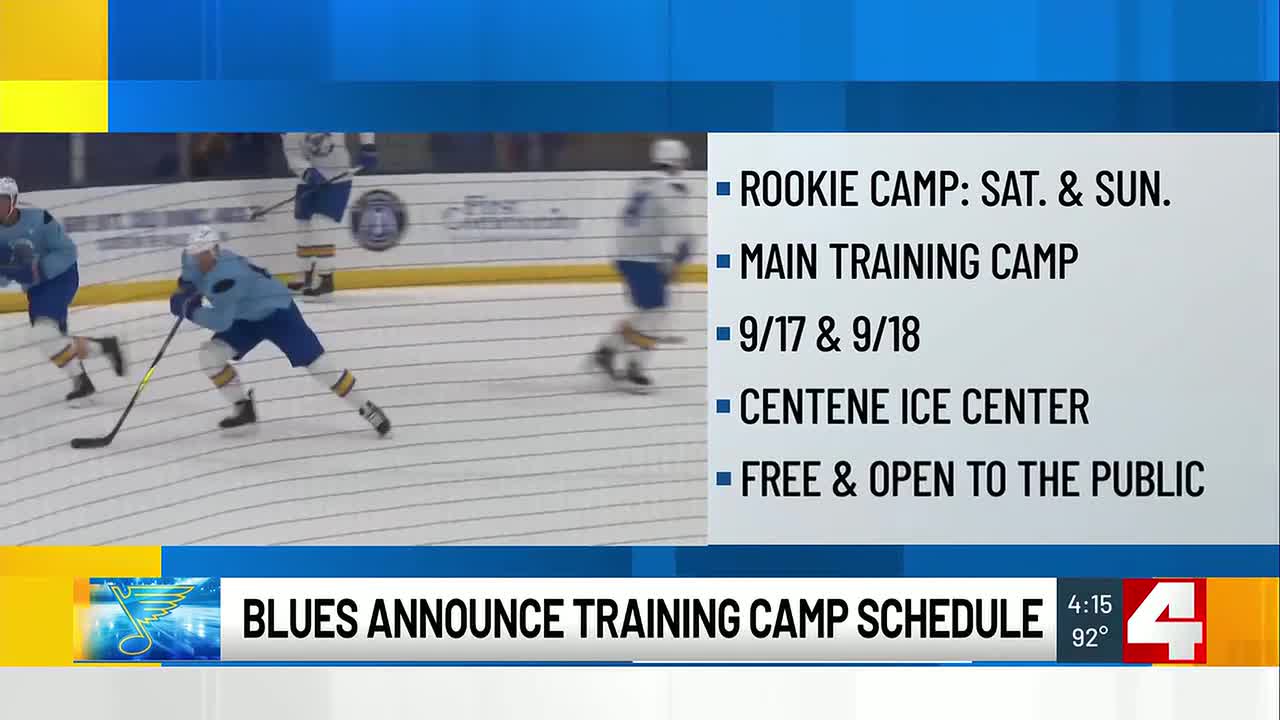 Blues announce training camp schedule