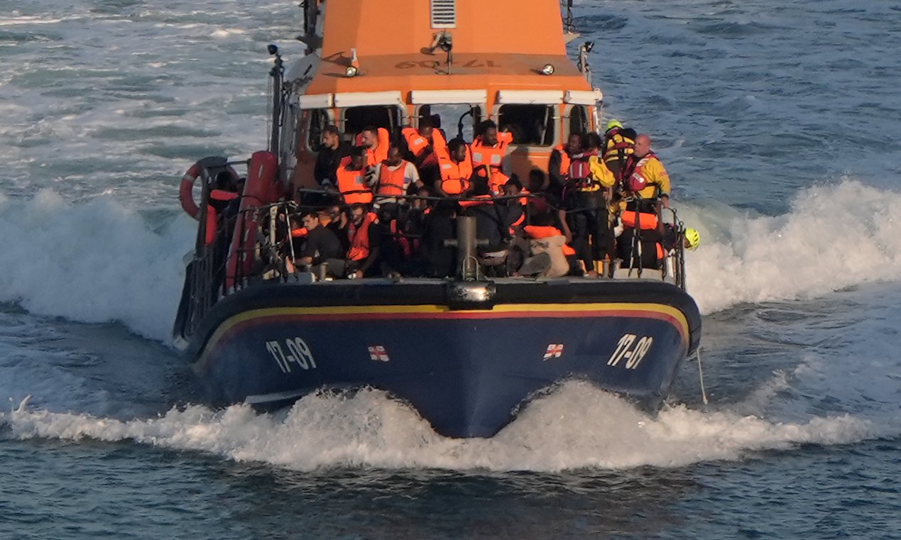 RNLI 'taxi service' boats packed with mega dinghy migrants rejected by two English ports