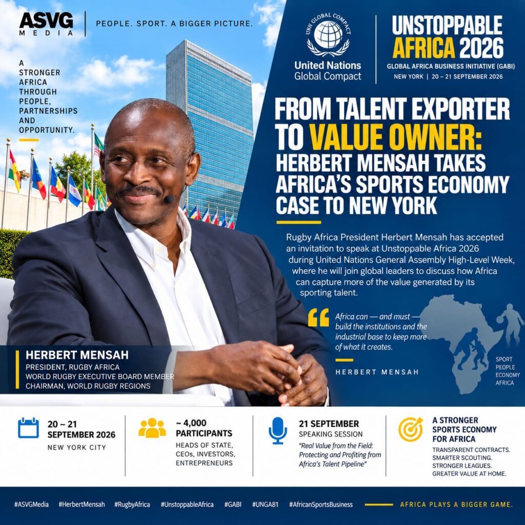 Herbert Mensah takes Africa’s sports economy case to the UN General Assembly Week in New York