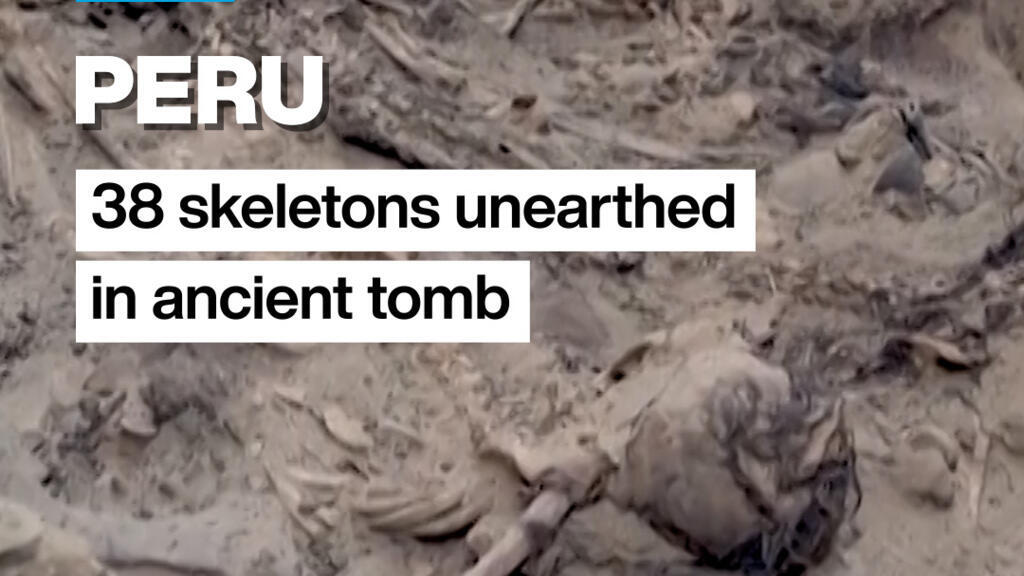 Peru: 38 skeletons unearthed in ancient tomb