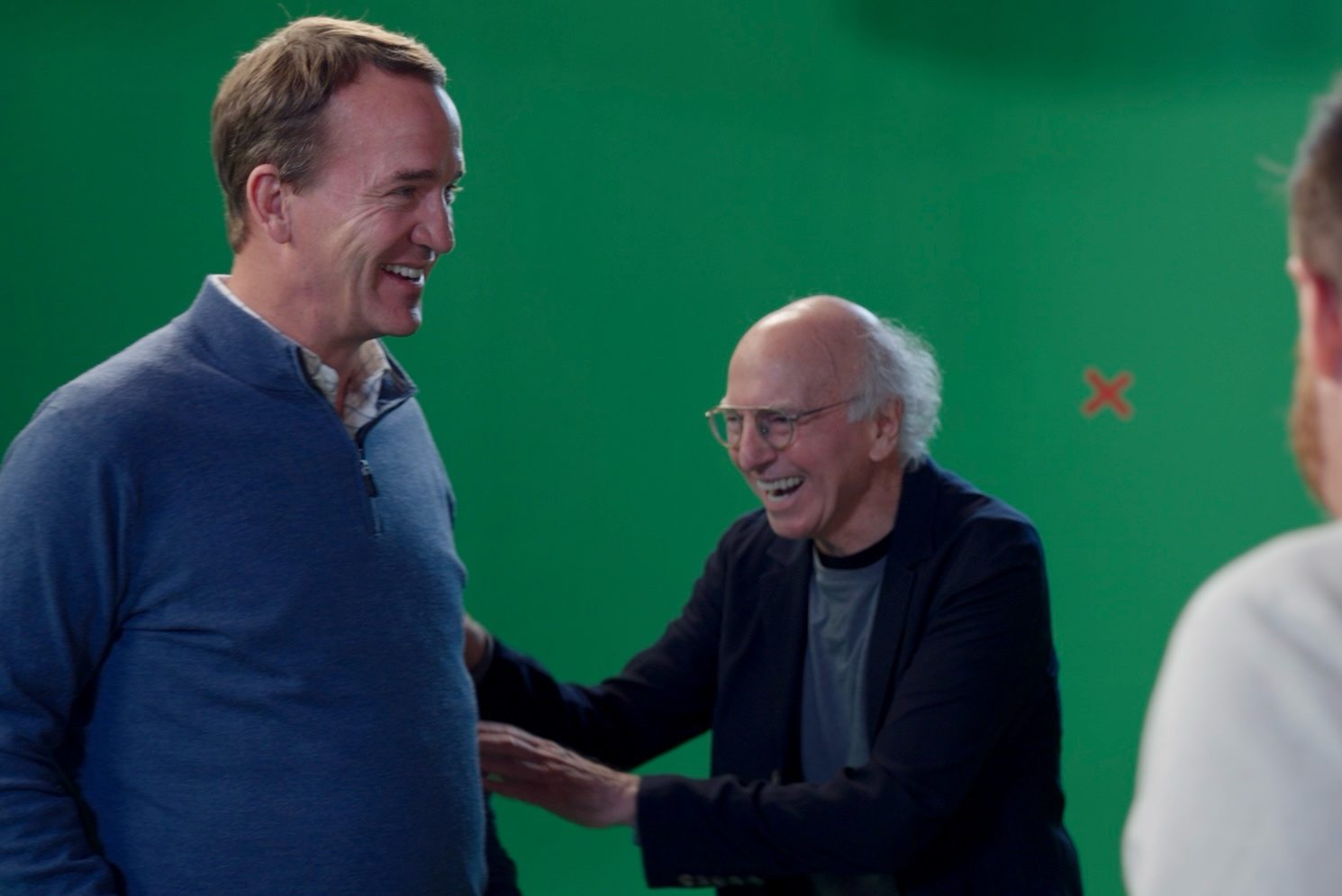 Peyton Manning on Doing His Own Stunts and Recruiting A-Listers Like Anne Hathaway and Larry David for ‘ManningCast’ Announcement Video (EXCLUSIVE)
