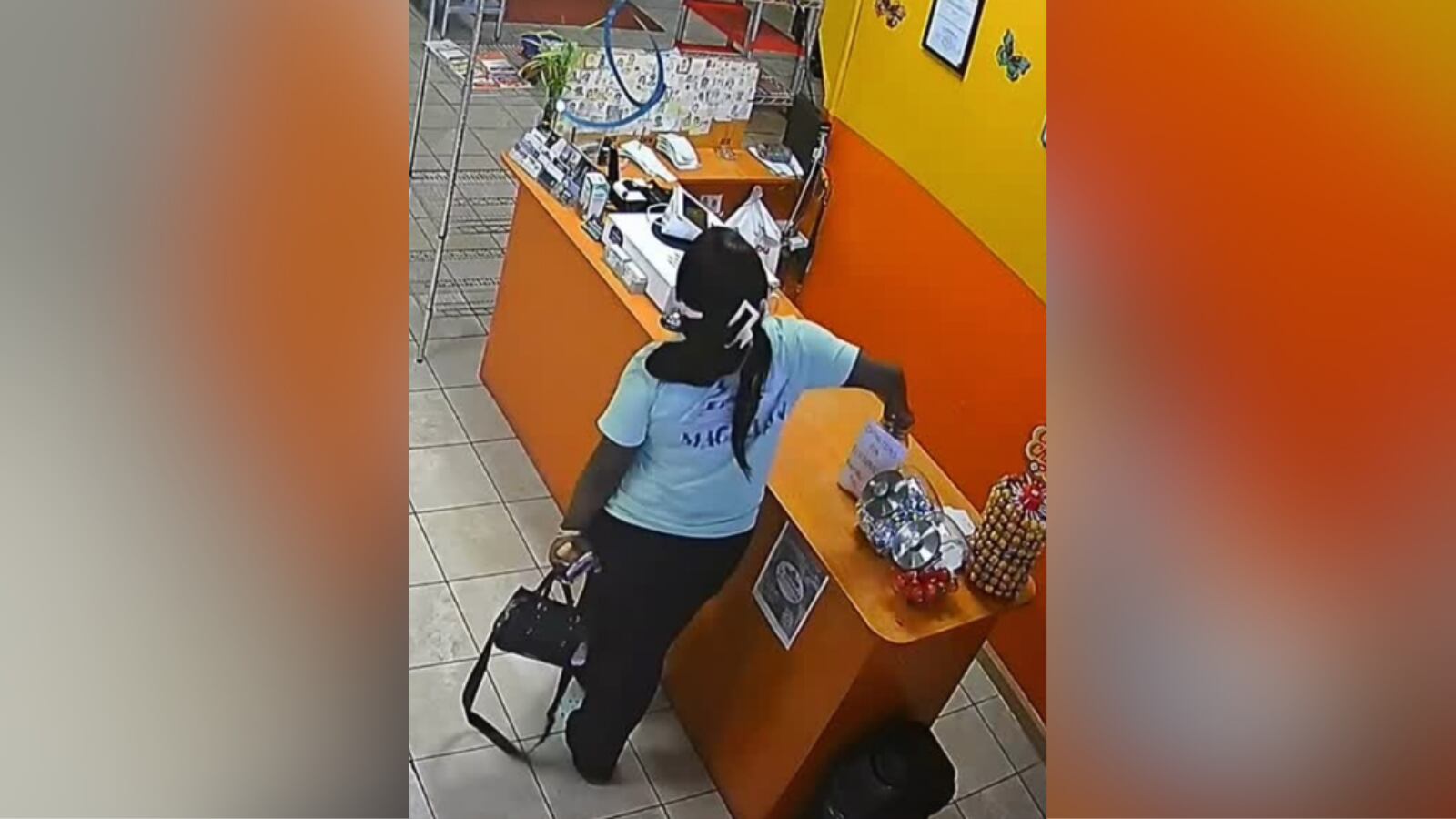 Woman caught on camera stealing from donation jar meant to support animal shelter, police say