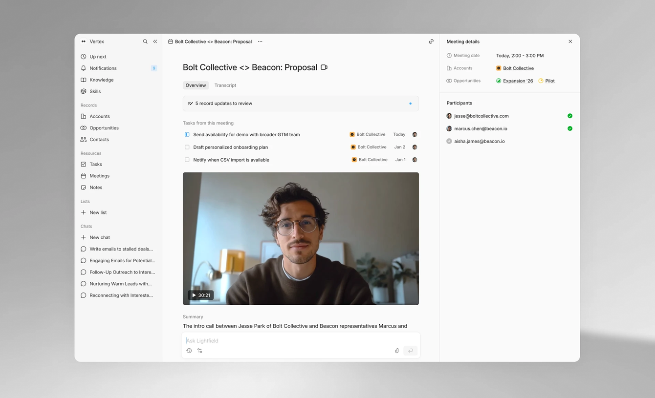 AI-native CRM startup Lightfield raises $47M to build an AI agent-ready replacement for Salesforce