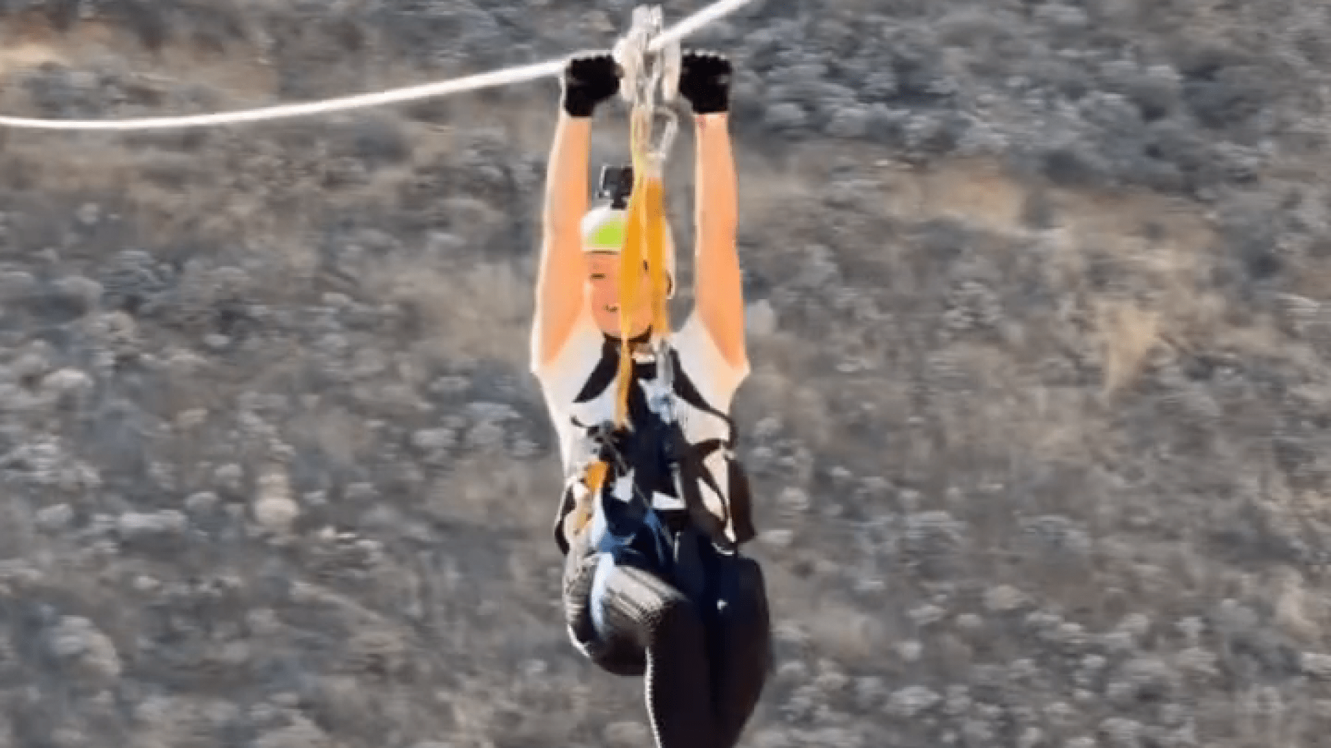 The Office’s Lucy Davis tackles zip-wire challenge & says ‘I don’t know how long I have left’ amid terminal cancer fight