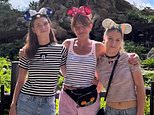 Davina McCall, 58, poses with her rarely-seen daughters at Disney World as she says she's feeling 'very emotional in a lovely way'