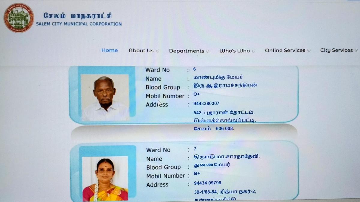 Names of councillors reinstated on Salem Corporation’s website
