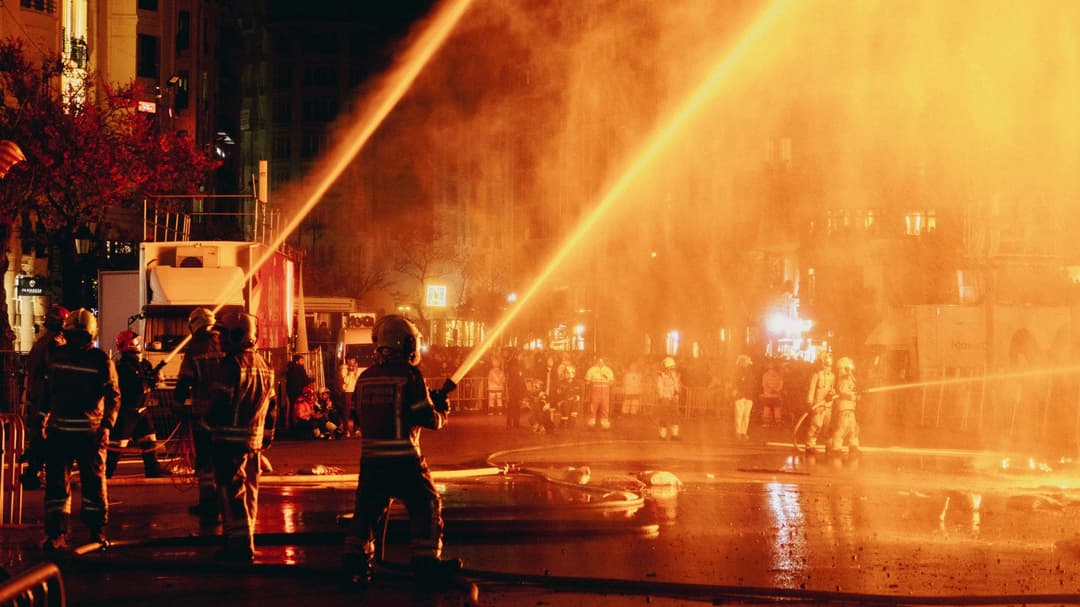Man charged with stealing rescue truck while firefighters saved his home from burning