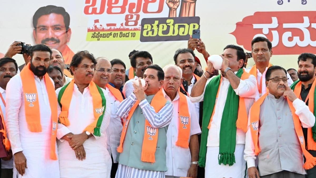 BJP’s Ballari Chalo concludes; Vijayendra vows to continue fight against Congress
