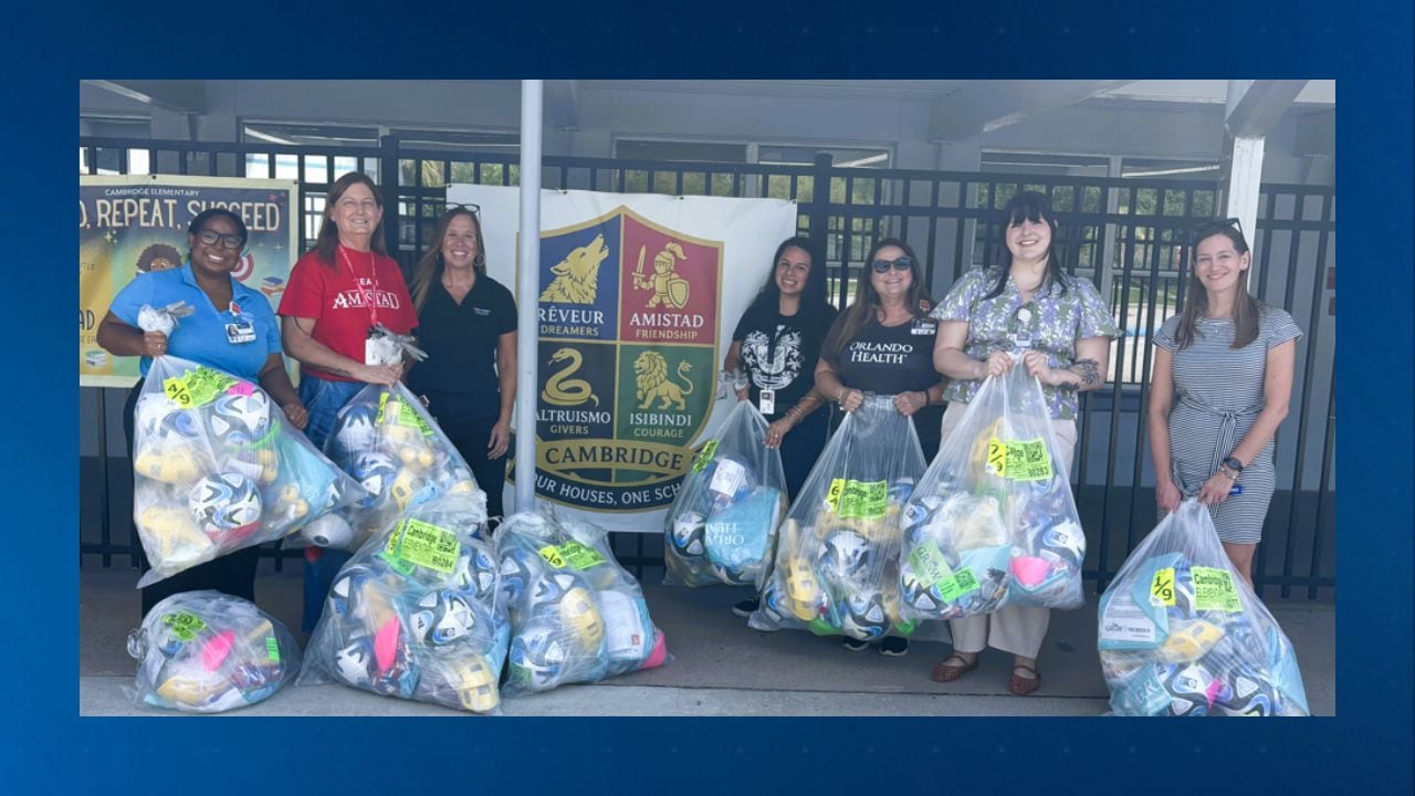 Orlando Health Melbourne Hospital donates recess kits to two area schools