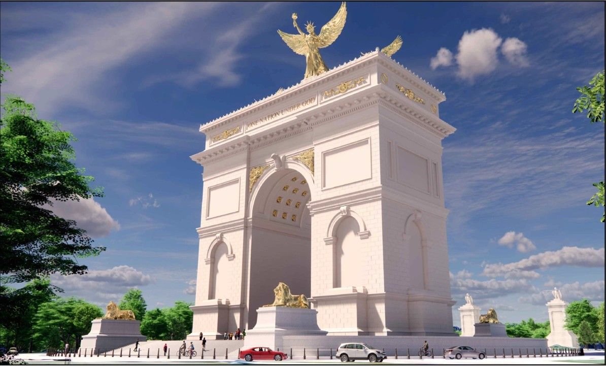 Veterans 'Appalled' at How Trump's 250-Foot Arch Would Disrupt Arlington Cemetery Burials
