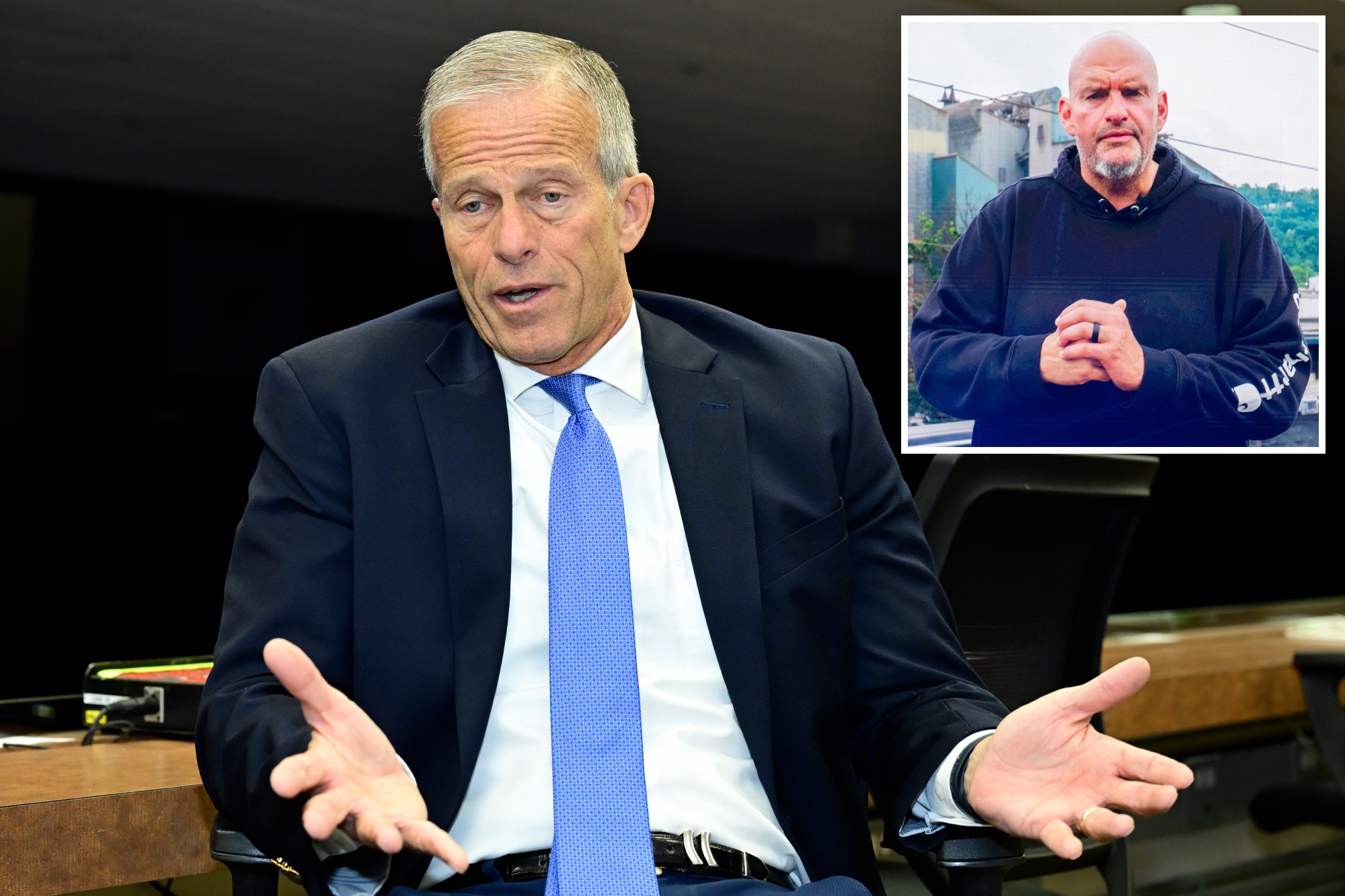 Thune ready to have ‘conversation’ with Fetterman about joining GOP — as Dems rage against RNC ‘stunt’