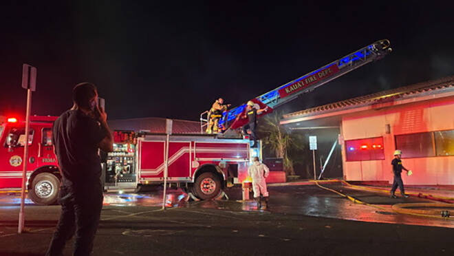 Overnight fire burns Kauai County building at Lihue Civic Center