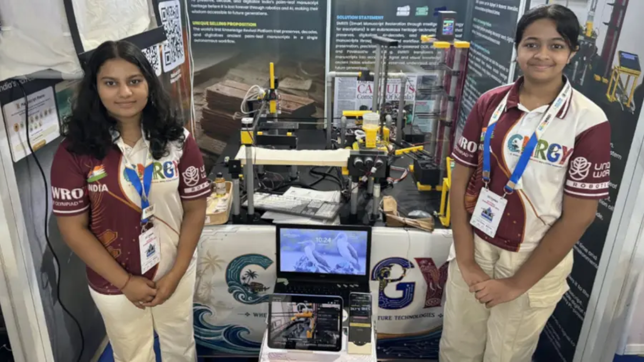 Kerala teens build robot to save palm-leaf manuscripts, head to Puerto Rico
