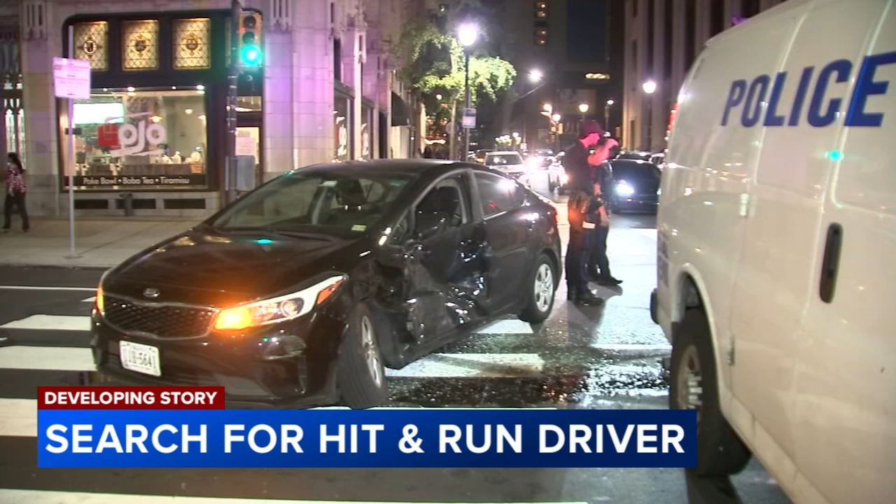 Police hunt for driver in pair of Center City hit-and-run crashes