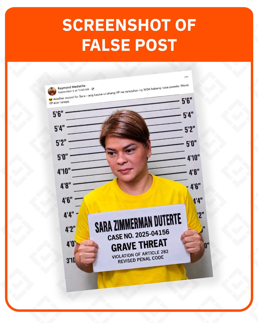 FACT CHECK: No official police mugshot of VP Sara; photos are AI-generated