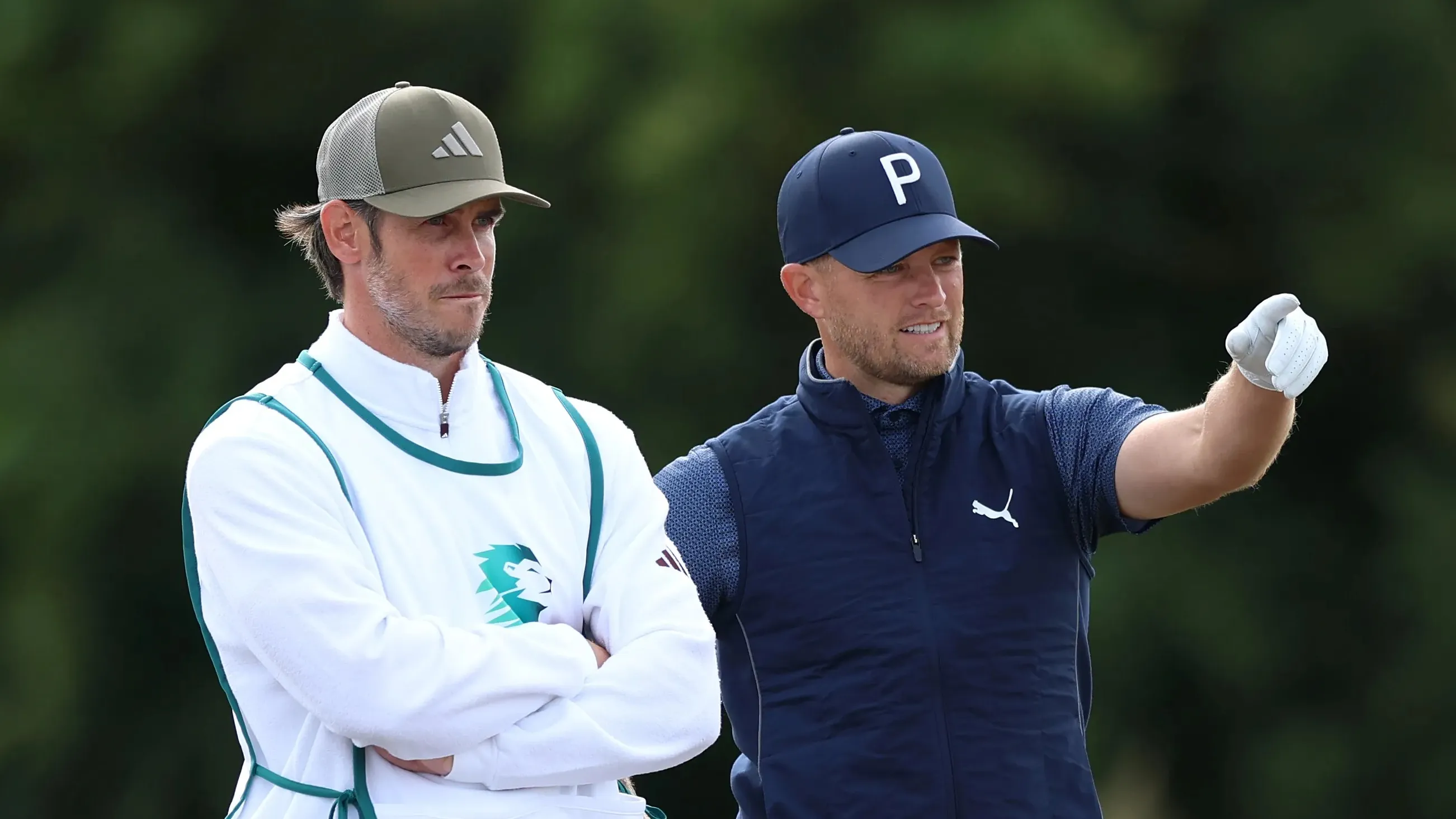 Gareth Bale, 37, takes on shock job as CADDIE for golf star in English Trophy.. but fans have major issue with technique