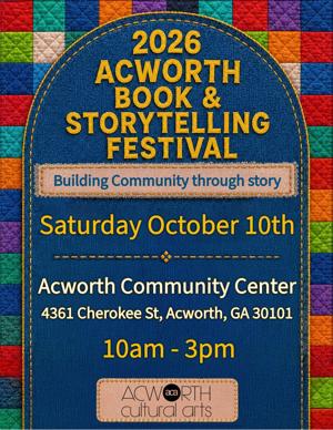 2026 Acworth Book & Storytelling Festival is Oct. 10