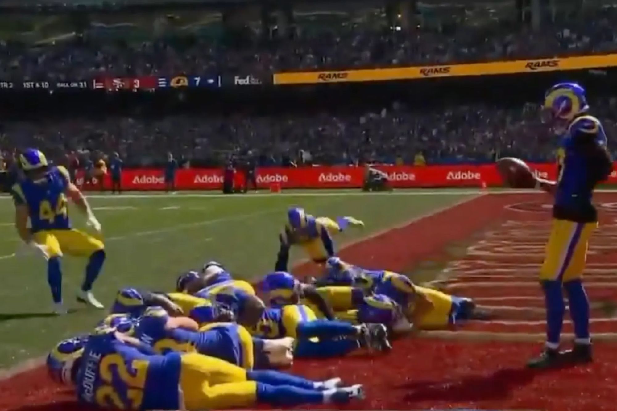 LA Rams ‘sleep’ celebration backfires as awful stats hint jet lag DID affect team in 49ers hammering on TNF