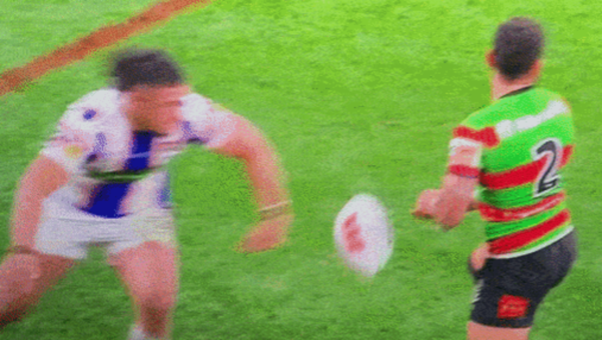 Watch: Souths coach blows up at NRL bunker after knock on controversy