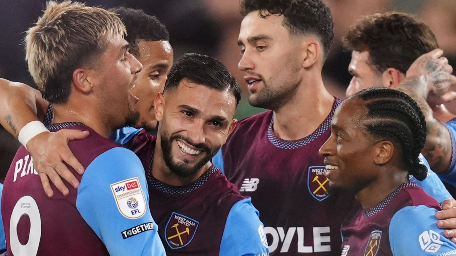 West Ham thrash Wrexham to go top of the Championship