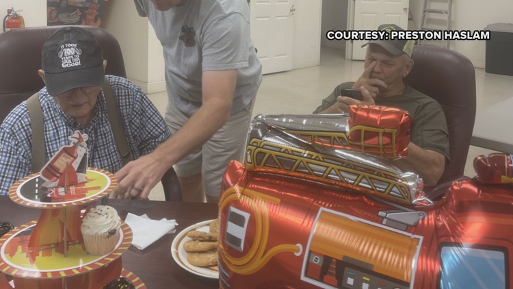 'Live right and do right' | Georgia volunteer firefighter celebrates 100th birthday
