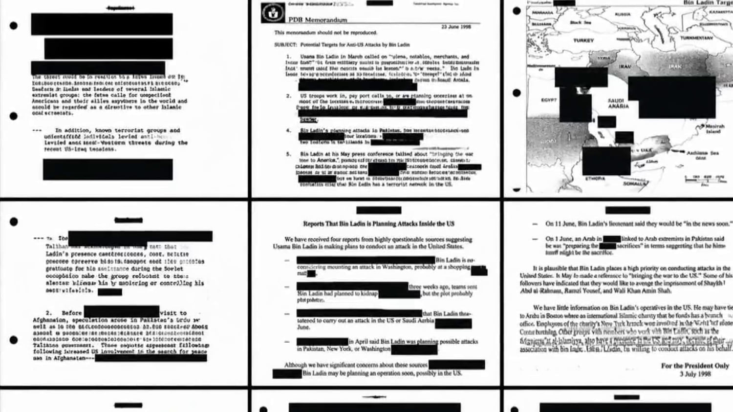 Newly declassified briefings show clear warnings to presidents before 9/11