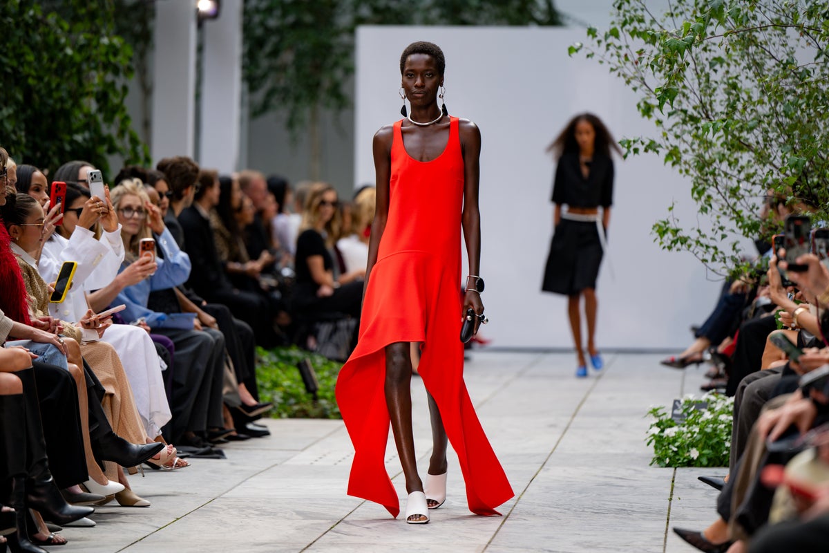 Michael Kors revives 2010s business casual with cropped blazers and high-low hems at NYFW