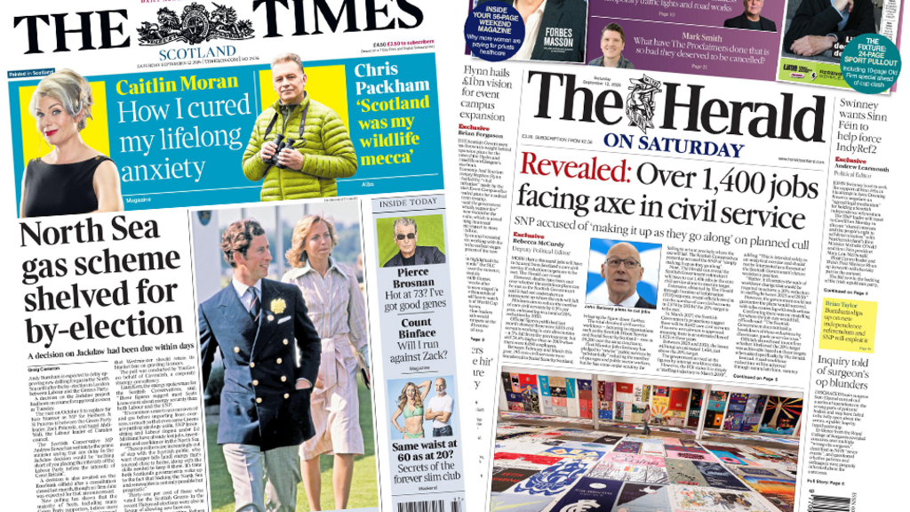 Scotland's papers: North sea plans 'shelved' and 1,400 civil jobs facing axe