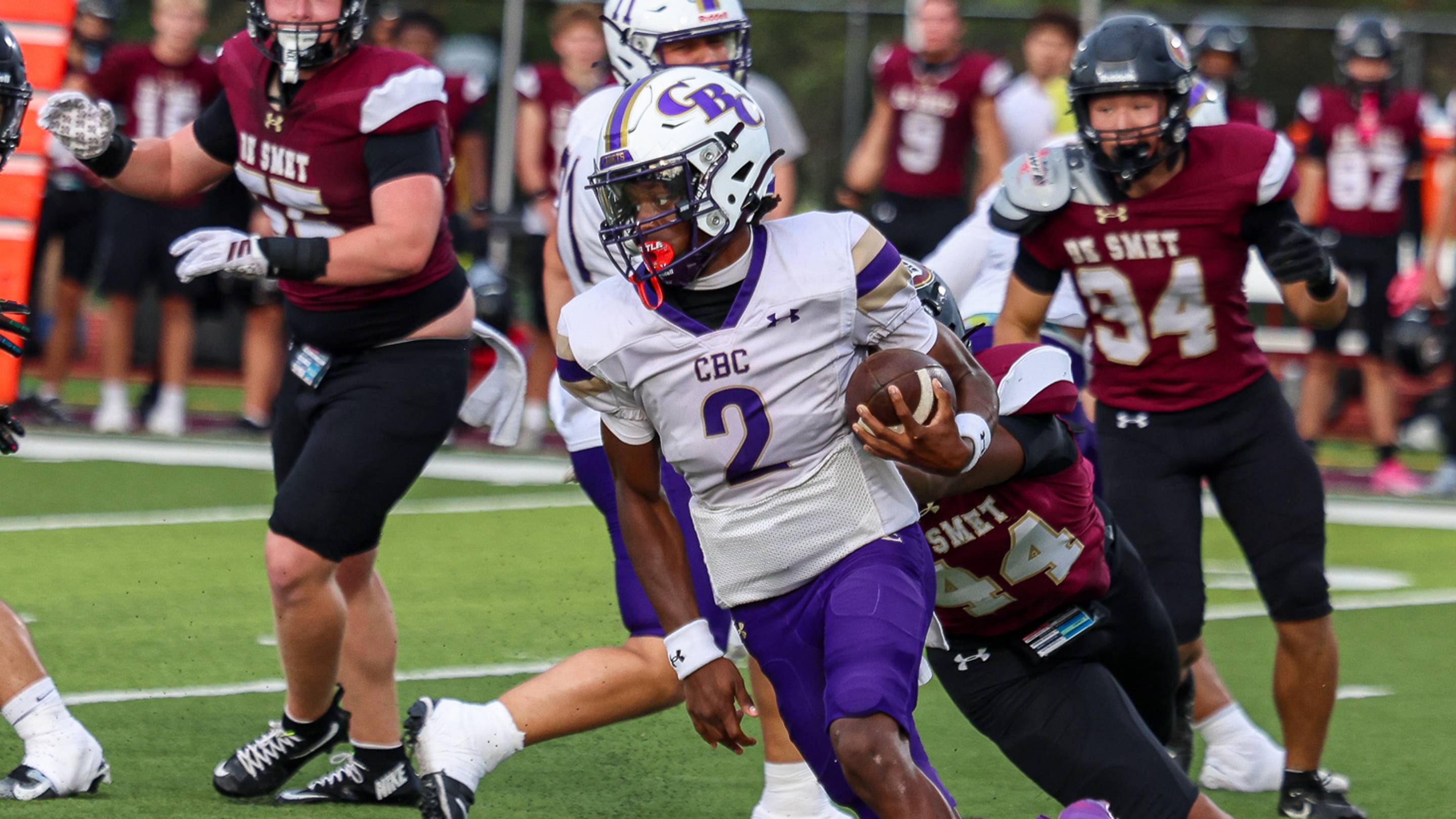 Daylen Austin-Harvey Accounts for 8 TDs as CBC Rallies Past Rival De Smet