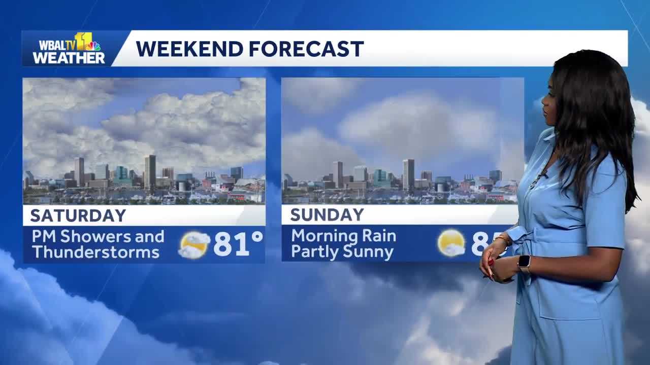 Rain is on the way for the weekend in Maryland