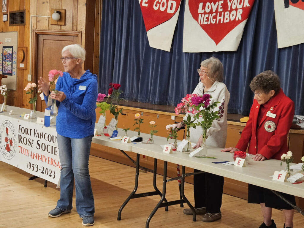 Rose Society enjoys annual in-house rose show and supper