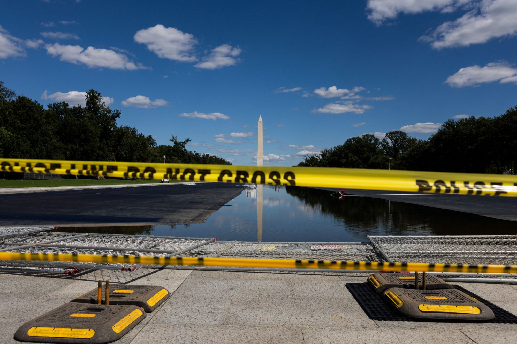 Reflecting pool drama continues as Trump billed ANOTHER six-figure sum for repairs with project total soaring to $15m