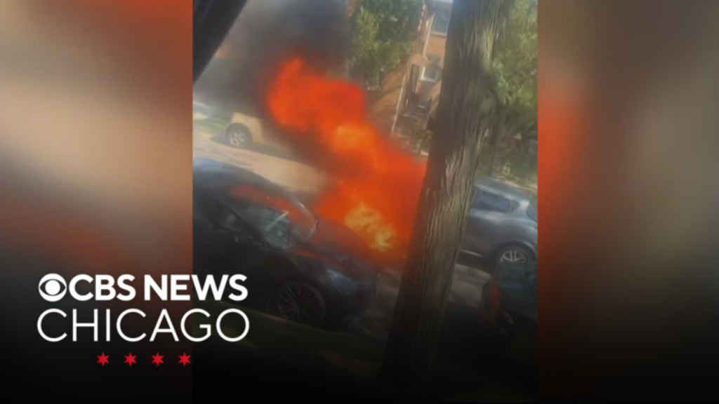 Elderly woman rescued from burning car, 2 cars damaged in Dunning