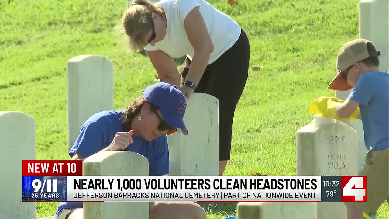 Volunteers clean Jefferson Barracks in honor of 9/11