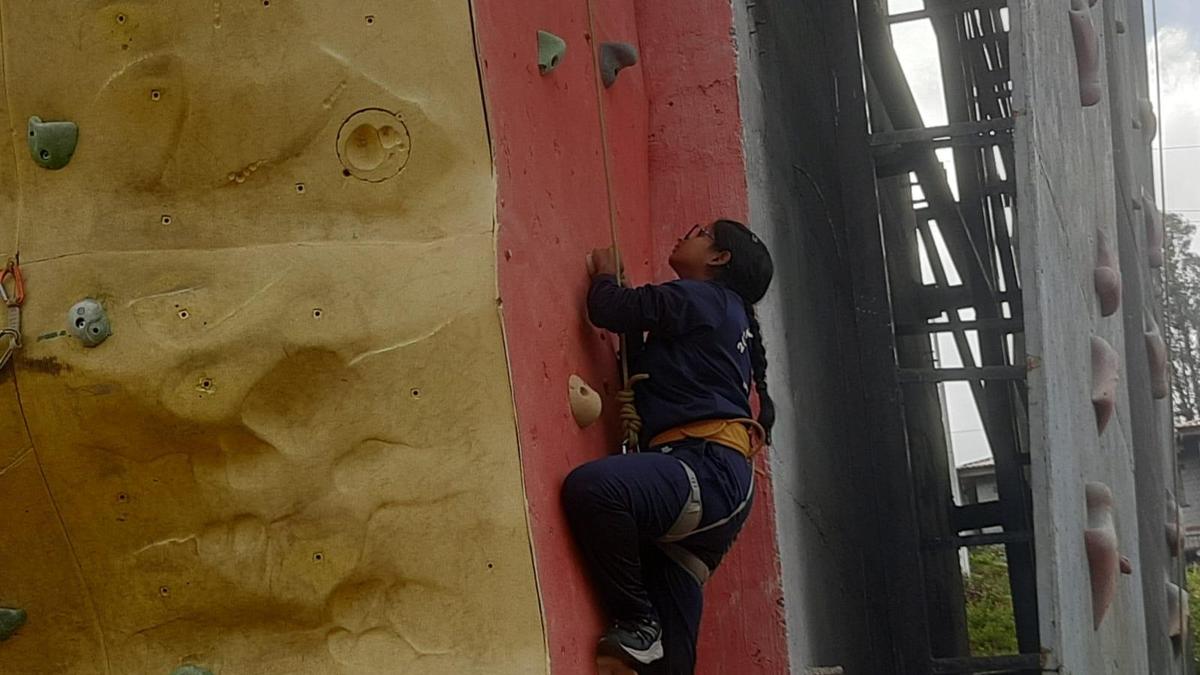 Sports wall climbing adventure camp held in the Nilgiris