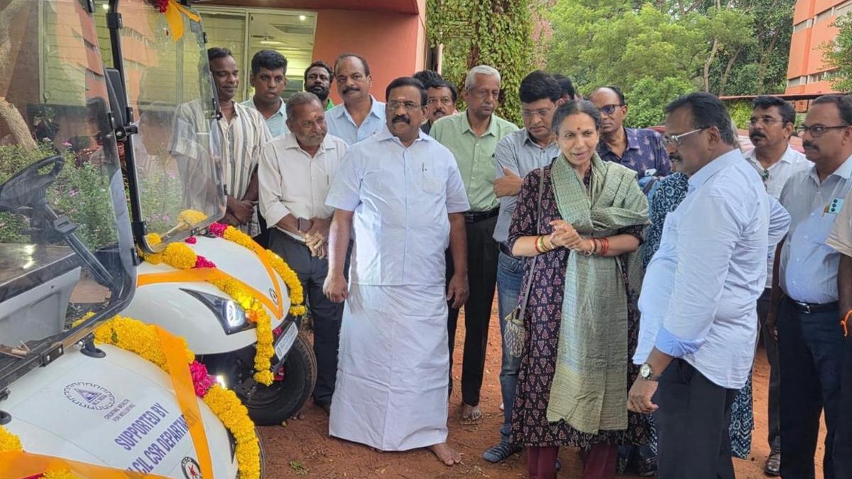NLCIL hands over four electric vehicles to Auroville