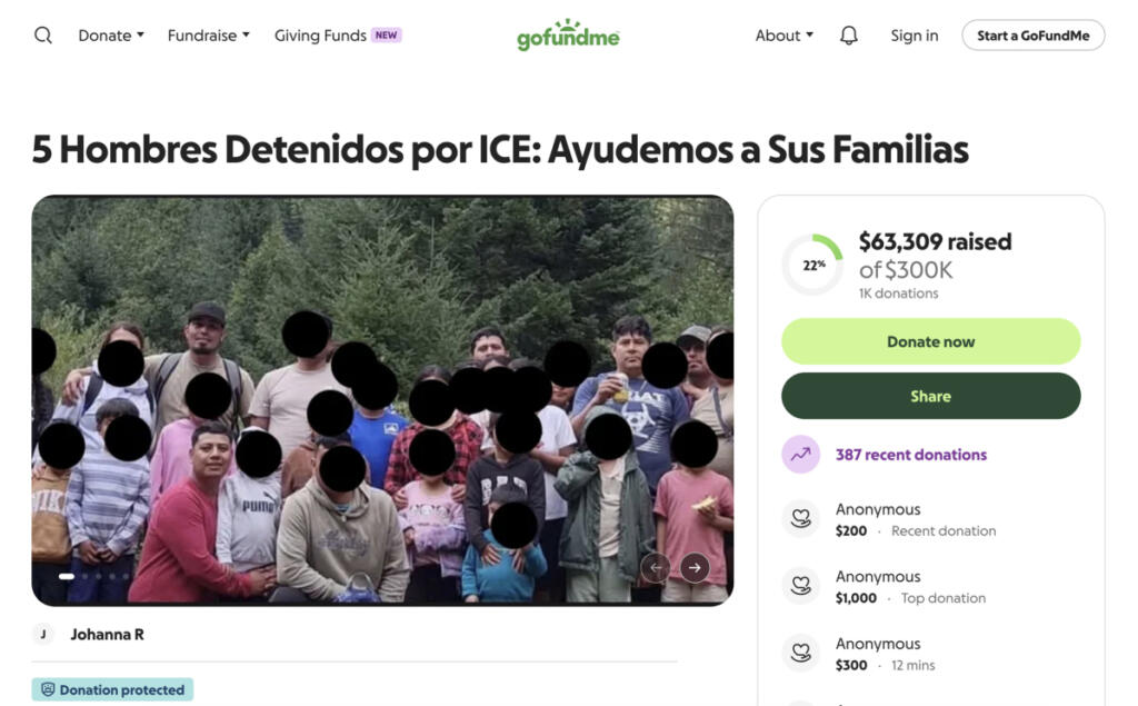 ICE hits families camping in Washington