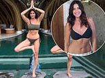 Lisa Snowdon, 54, poses in a bikini as she does yoga with friends at a wellness retreat in Bali after split from fiancé George Smart