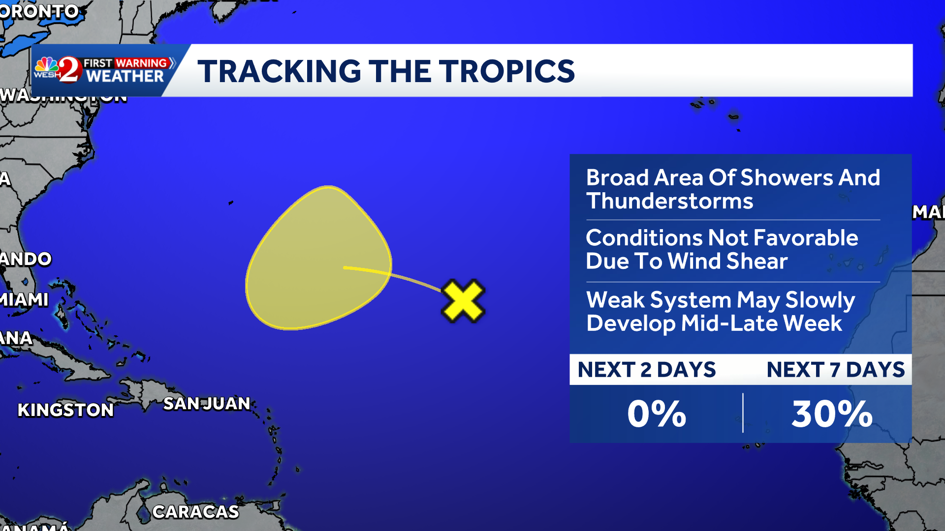 NHC monitoring disturbance in Atlantic that could gradually develop this week