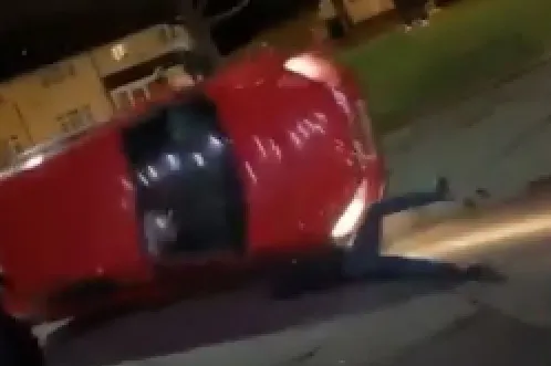Heart-stopping moment drunk woman flips her car outside pub while reversing and narrowly avoids crushing man’s head