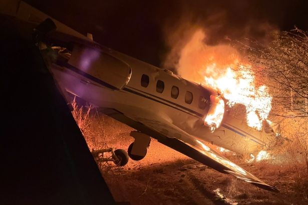 Private jet carrying singer and 7 others crash-lands in Brazil and bursts into flames