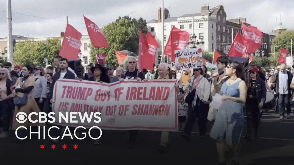 Trump visits Ireland as thousands protest in Dublin