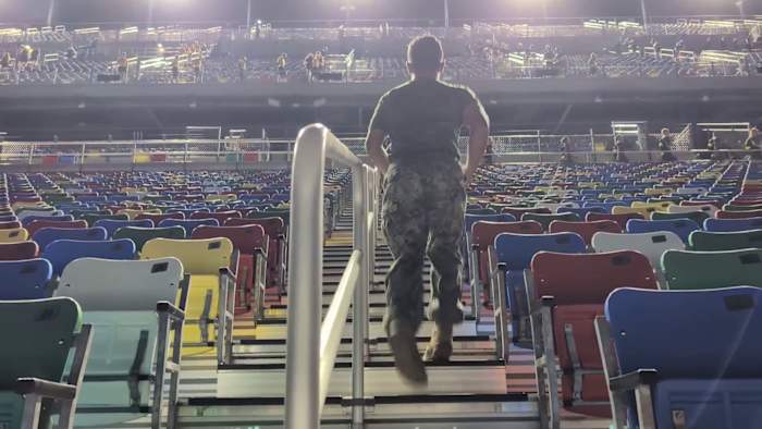 ROTC cadets climb 2,100 steps at Daytona International Speedway to honor 9/11 first responders