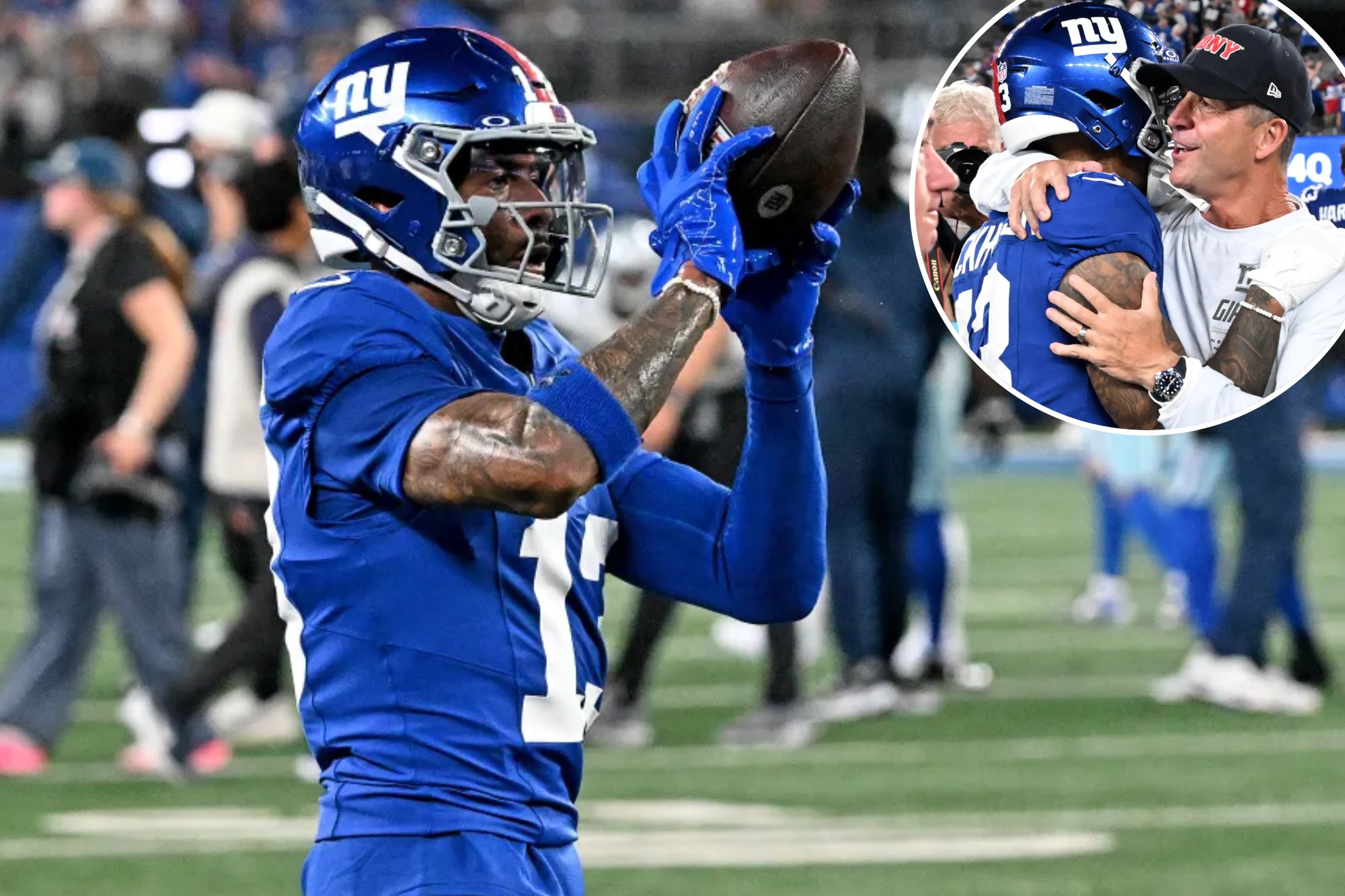 Odell Beckham’s Giants return game ends quietly after electric fan greeting