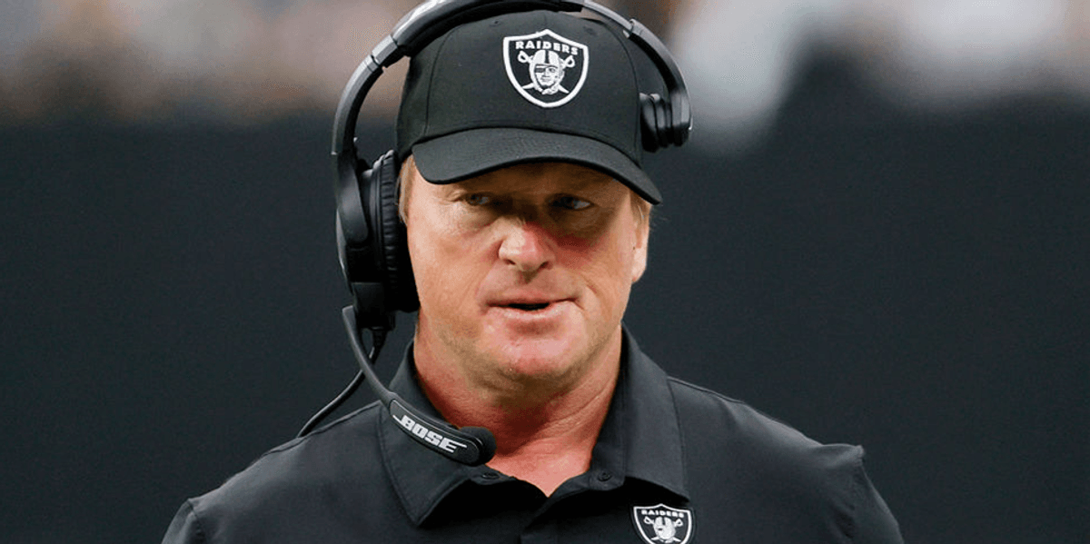 Coach Jon Gruden screams at fan in must-see pro-America rant over NFL's international schedule