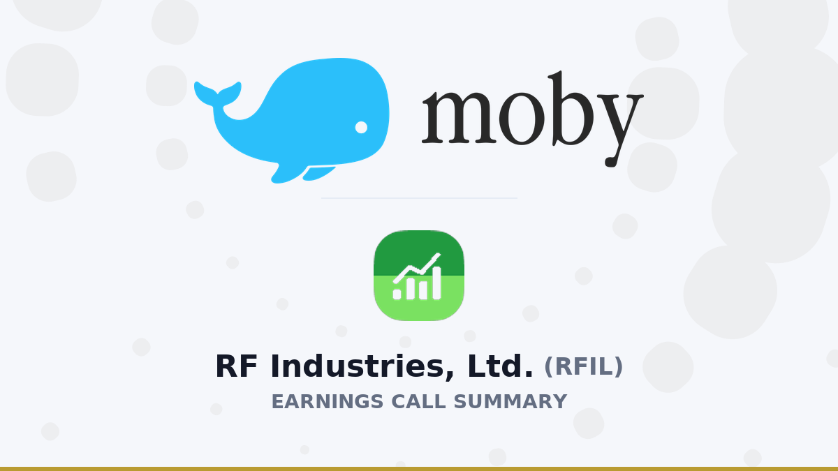RF Industries, Ltd. Q3 2026 Earnings Call Summary
