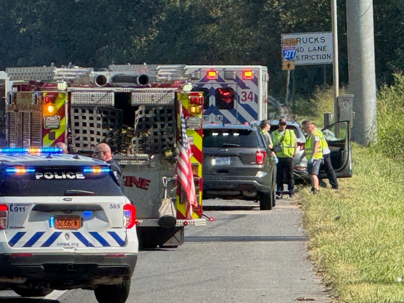 Three people taken to hospital after I-77 crash involving CMPD vehicle